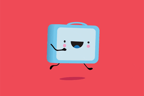 A running illustrated lunchbox